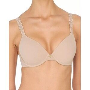 NATORI 732080 Pure Luxe Underwire T-shirt Bra size 32D Full Coverage Contour‎
